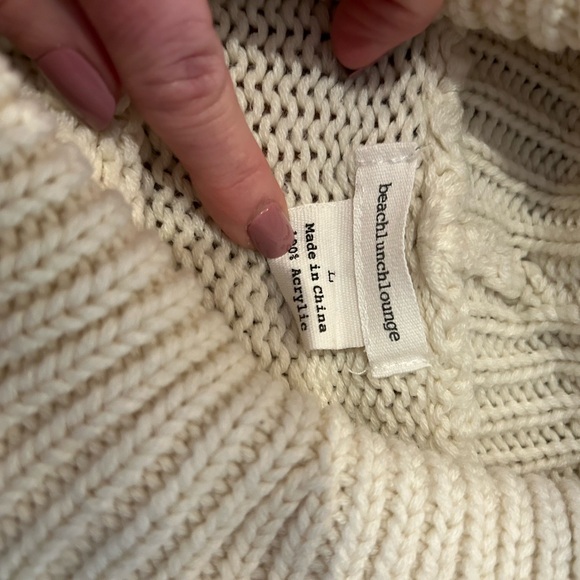 beachlunchlounge Cowl Neck Sweater - Cream, Tan, Brown - Picture 2 of 2